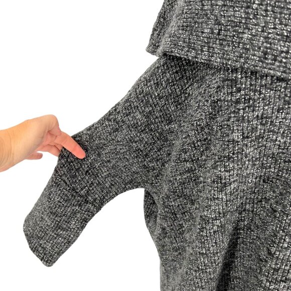 Bobi Los Angeles Off-Shoulder Half Sleeve Knit Top Charcoal Gray Size Medium - Picture 6 of 10